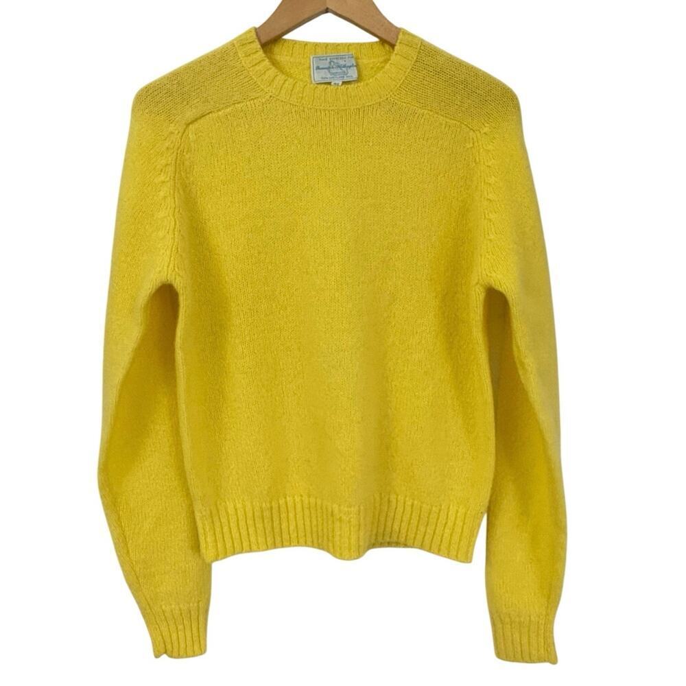 Vintage Pearman Watlington Bermuda Shetland Wool Sweater Size 40(US 10) Yellow